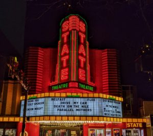 The marquee of the State Theater, downtown Ann Arbor