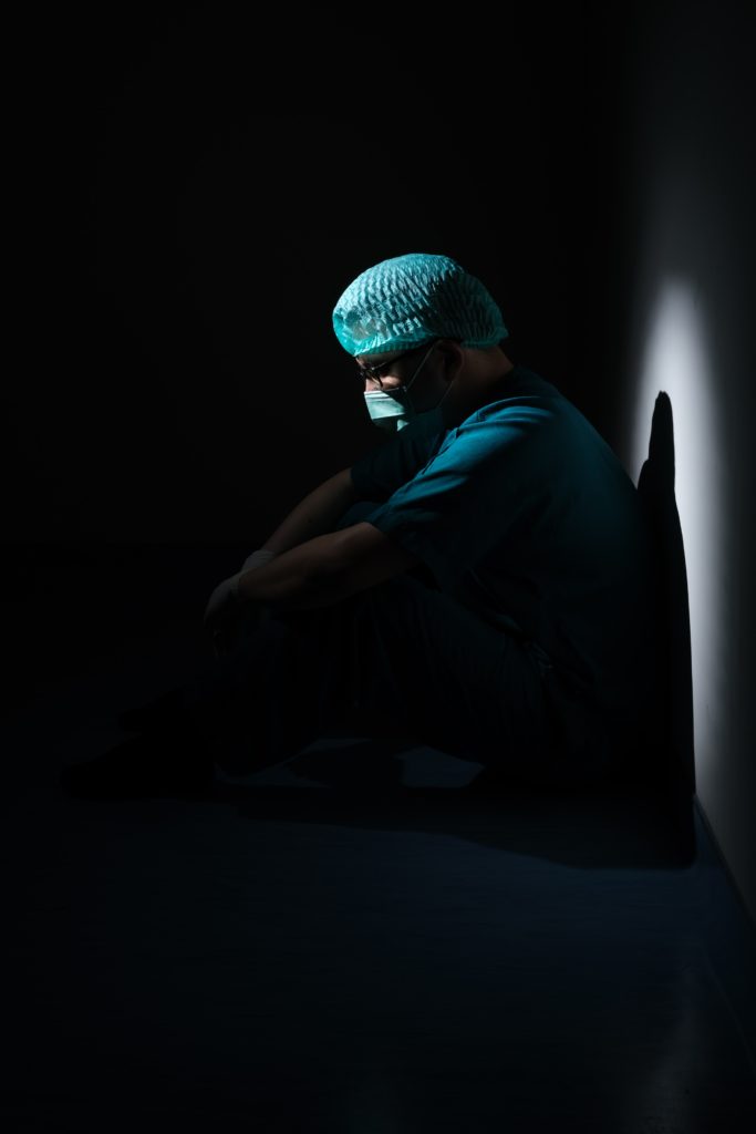 A nurse experiencing burnout