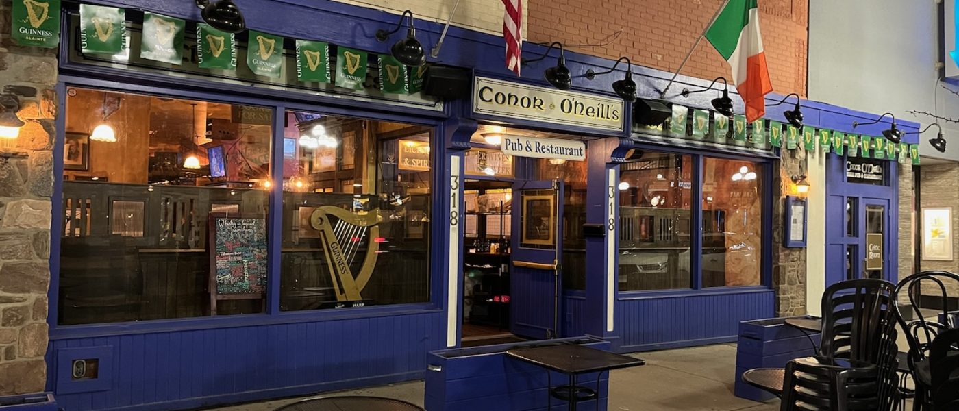 The exterior of Conor O'Neills in downtown Ann Arbor