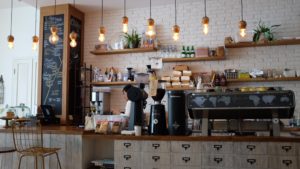 Picture of coffee shop counter