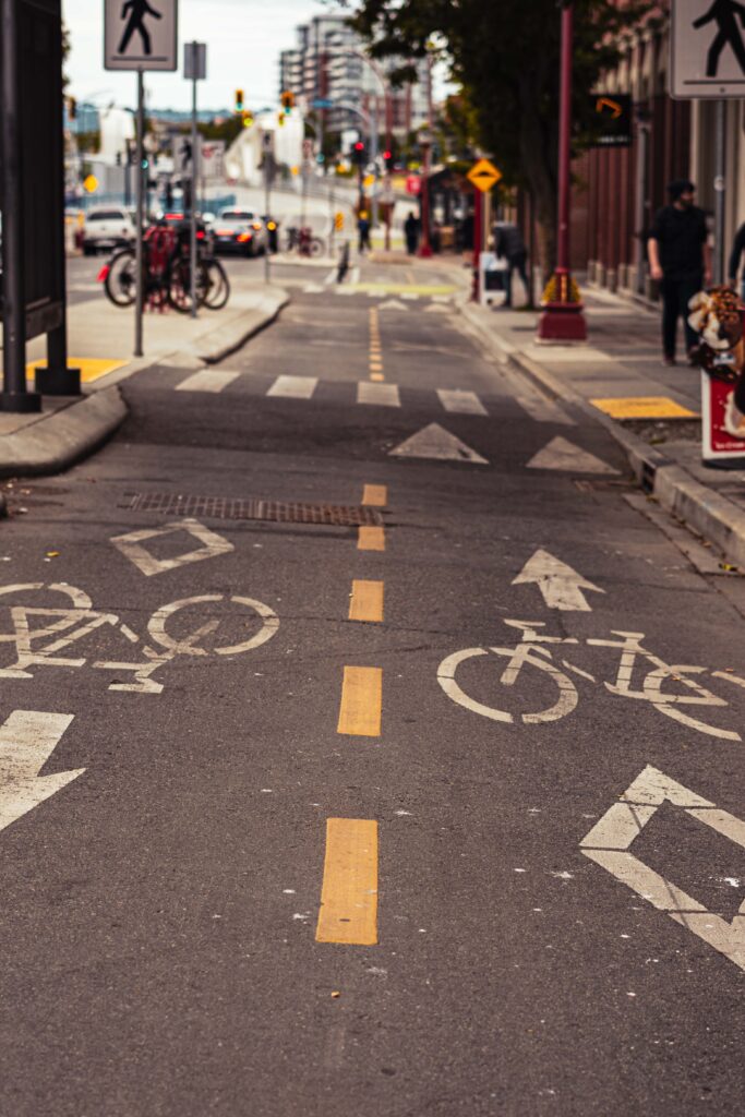 bike lane in a city