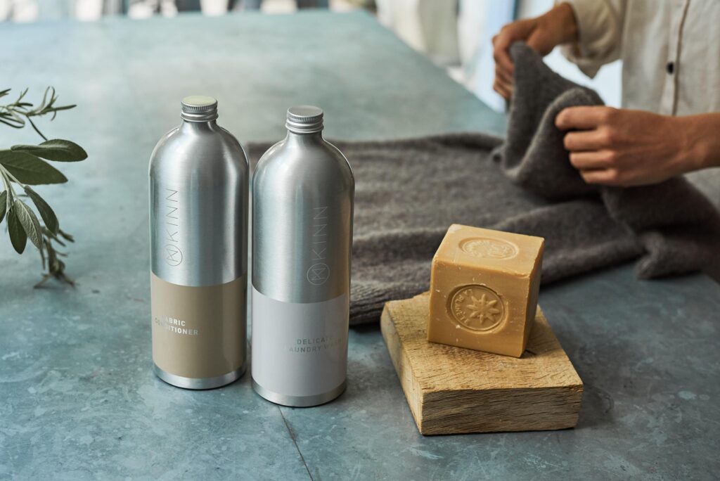 Refillable bottles and bar soap