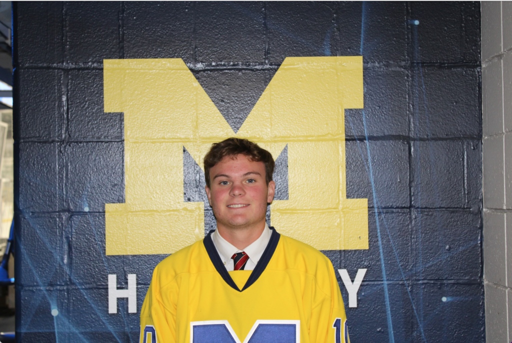 (Jack Glen, President of U-M Division II Men’s Club Ice Hockey; photo by Vinny Larson)