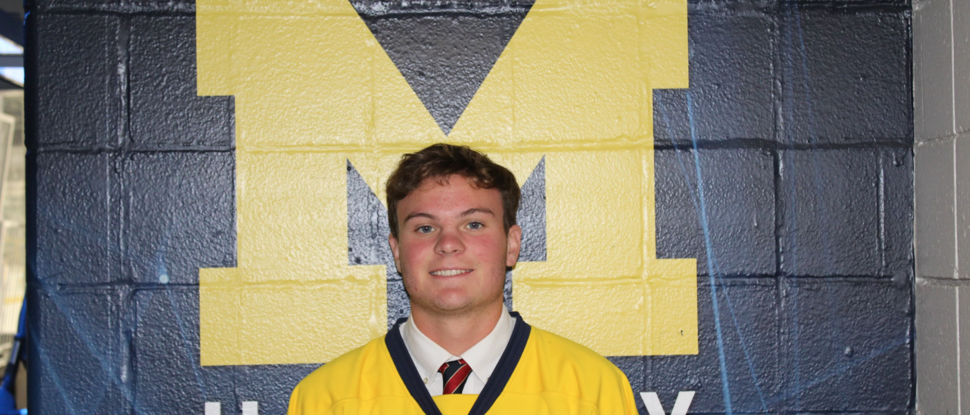 (Jack Glen, President of U-M Division II Men’s Club Ice Hockey; photo by Vinny Larson)