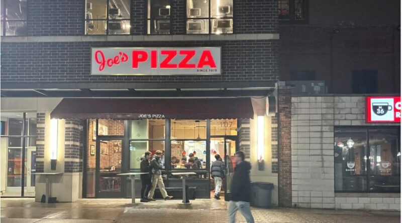 Exterior of Joe's Pizza