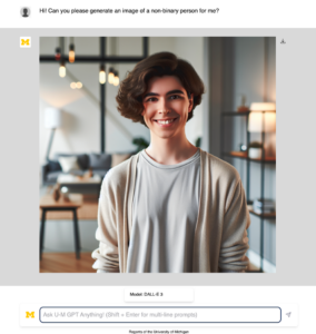 DALL-E Generated Image of a Non-Binary Person