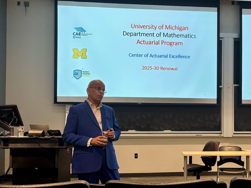 Dr. B. Roger Natarajan giving a presentation