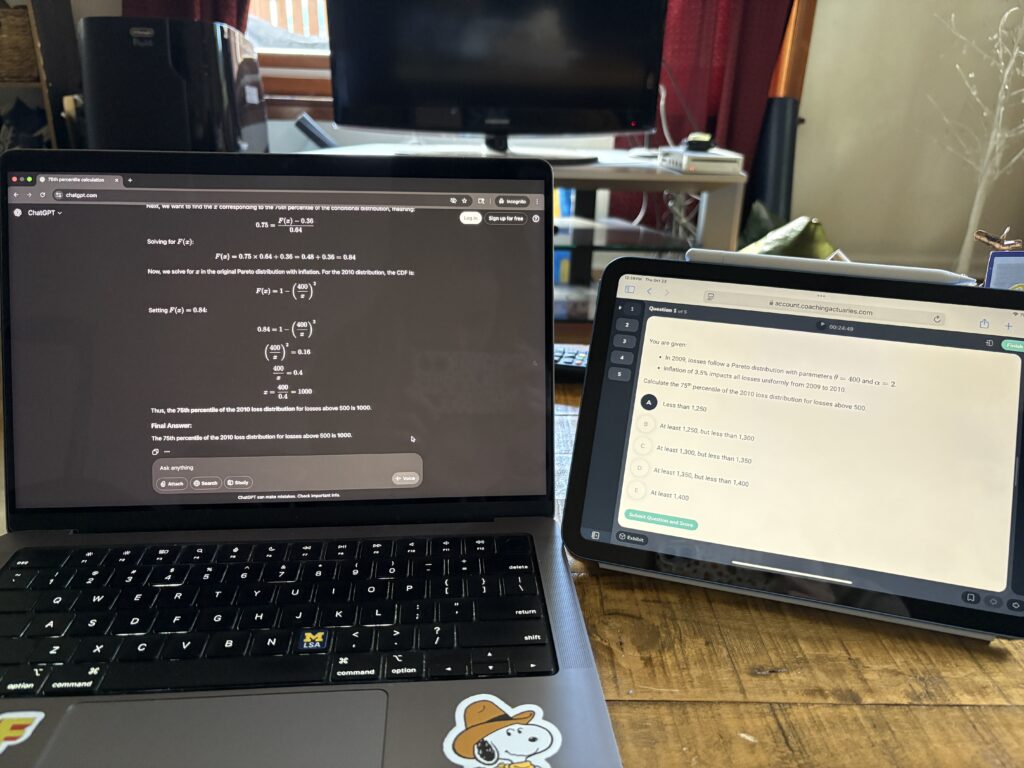 Computer with Chat-GPT on the screen